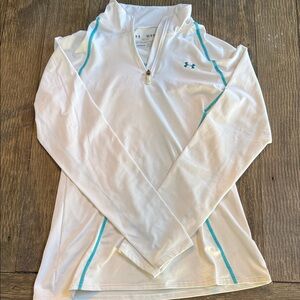 Under Armour White Top with Blue Accents